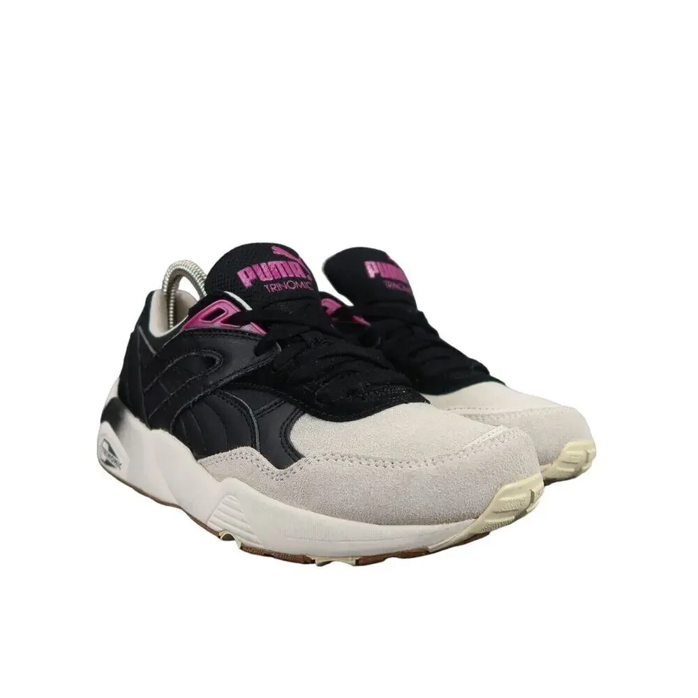 Puma Shoes Womens 6.5 Athletic Trainer Leather Blocks Stripes Trinomic Sneakers
